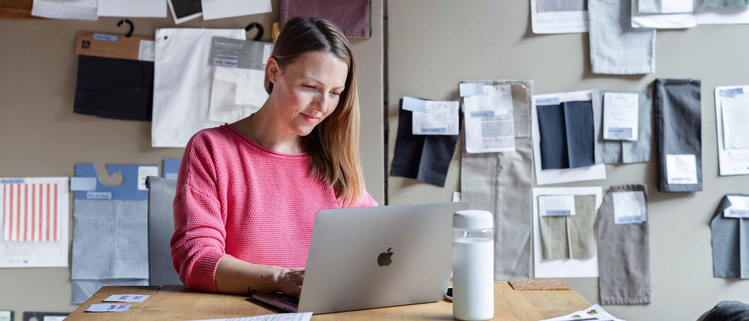 Employee working from laptop at home