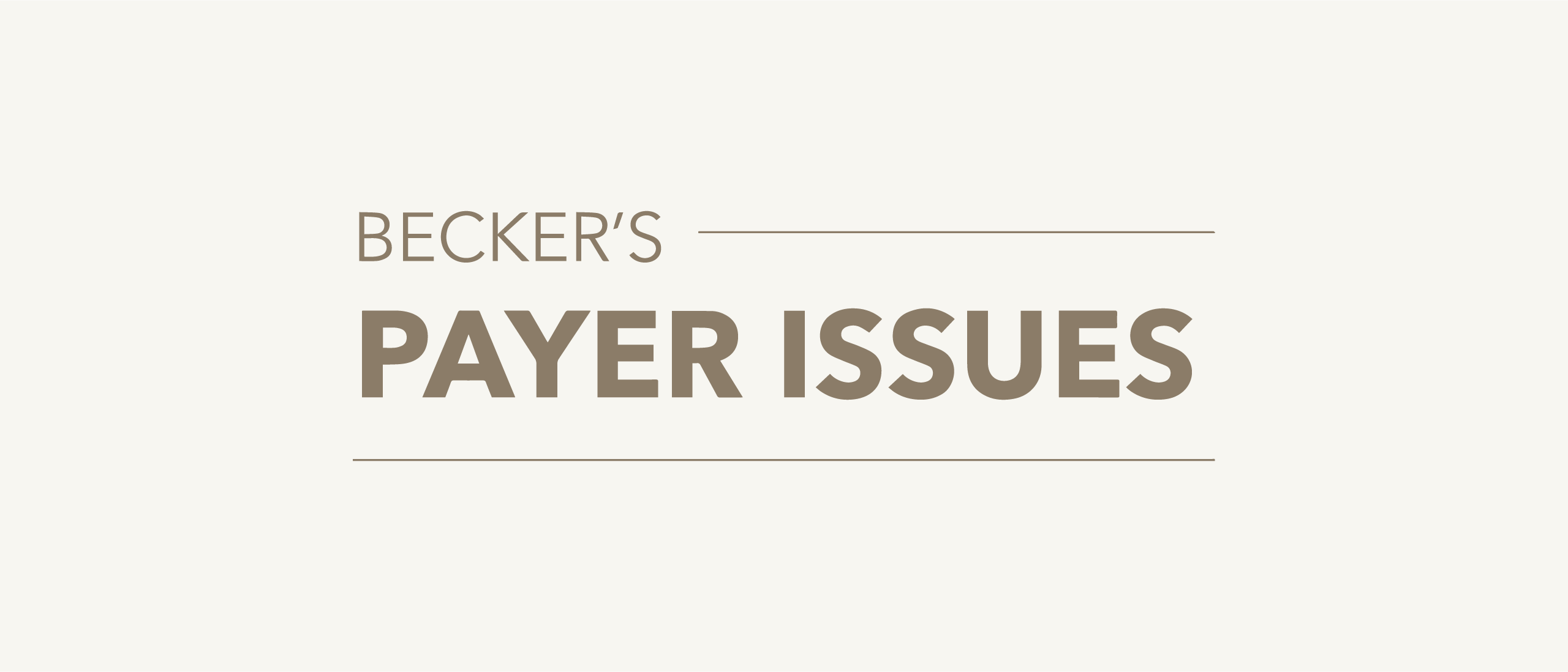 Becker's Payer Issues Logo