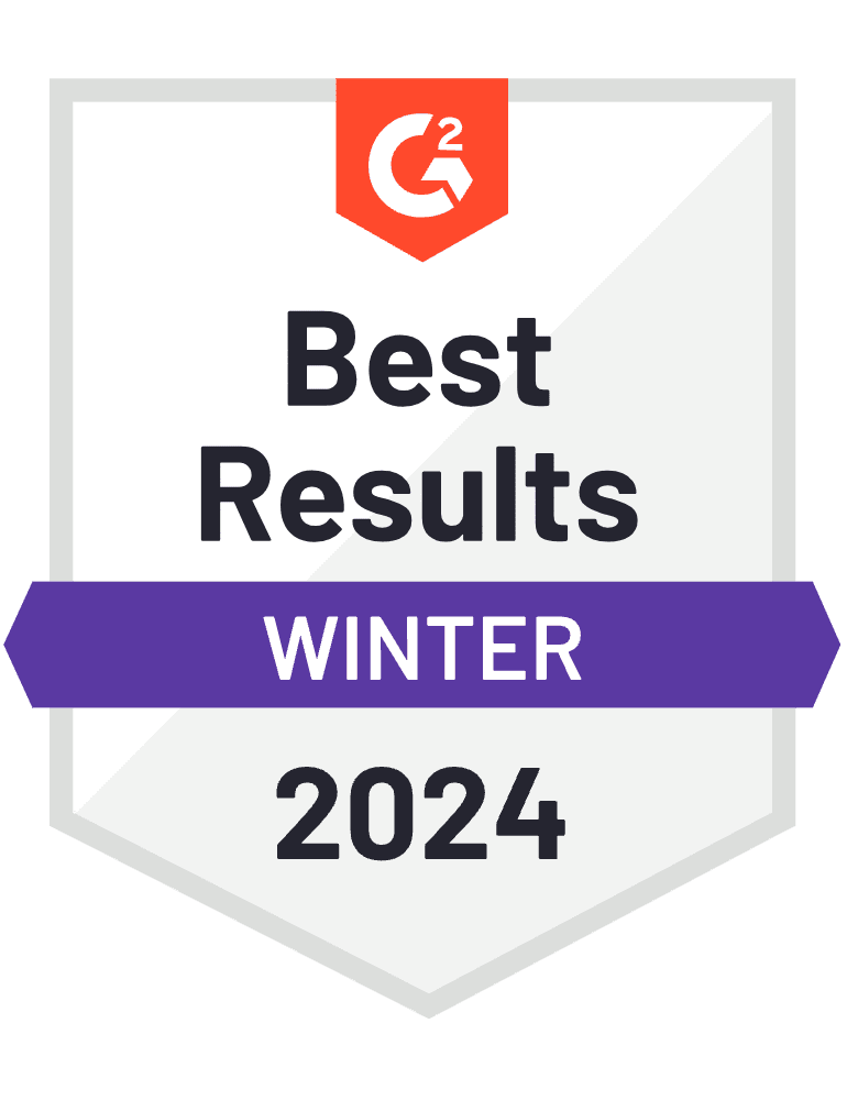 Best Results Winter 2024 G2 Badge