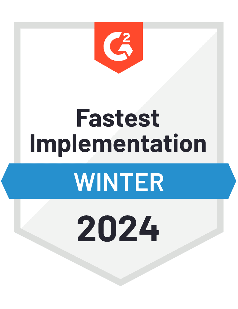 Fast Implementation Winter 2024 G2 Badges
